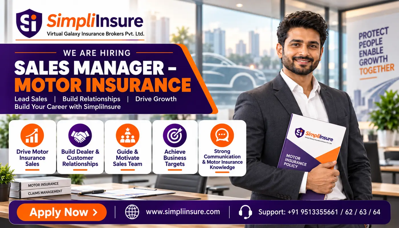 Sales Manager – Motor Insurance job opening at SimpliInsure, Bengaluru