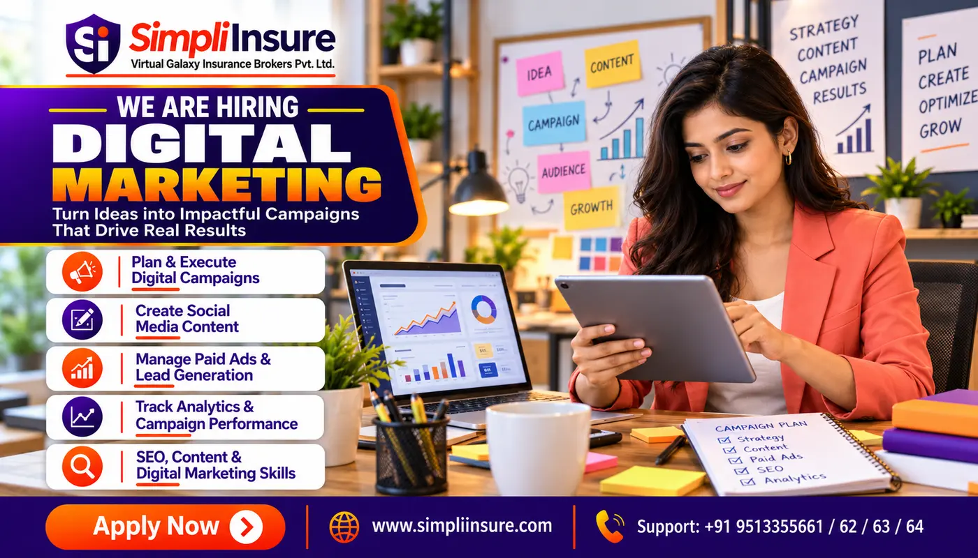 Digital Marketing job opening at SimpliInsure, Bengaluru