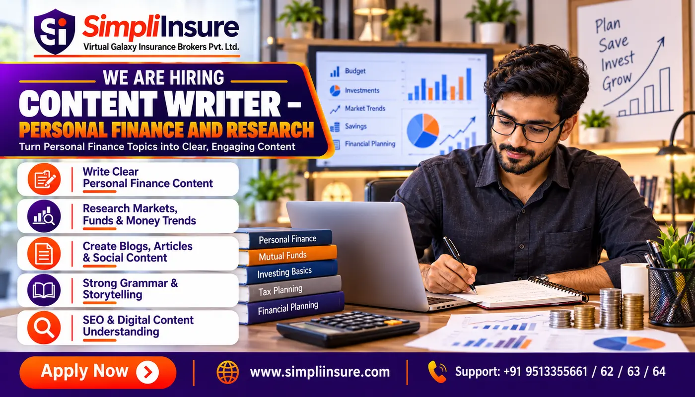 Content Writer – Personal Finance and Research job opening at SimpliInsure, Bengaluru