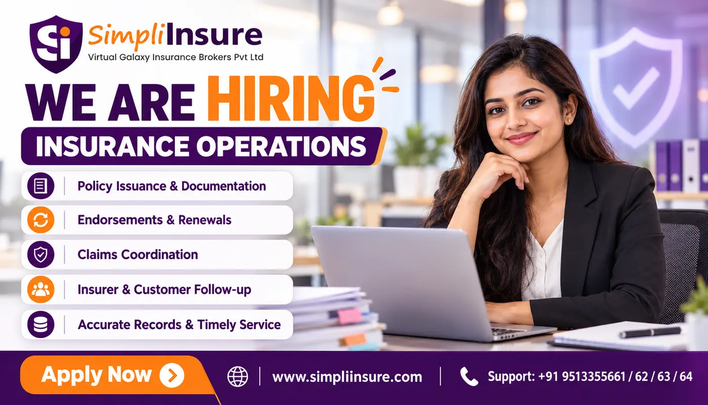 Insurance Operations job opening at SimpliInsure, Bengaluru